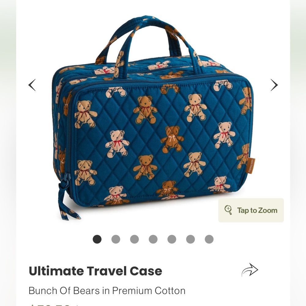 Vera Bradley Bunch of Bears ultimate travel case